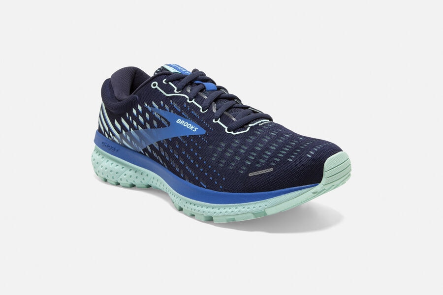 Ghost 13 Road Brooks Running Shoes NZ Womens - Navy/Blue - HCNAFO-483